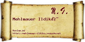 Mehlmauer Ildikó névjegykártya